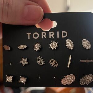 torrid Silver Mixed Symbol Stud Earring Set